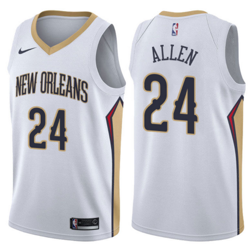 maglia tony allen 24 2017-2018 new orleans pelicans bianca