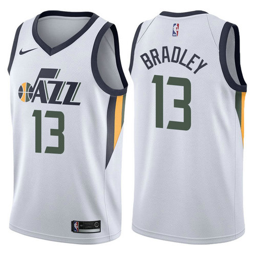 maglia nba tony bradley 13 2017-2018 utah jazz bianca