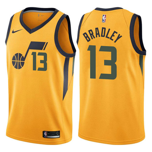 maglia nba tony bradley 13 2017-2018 utah jazz giallo