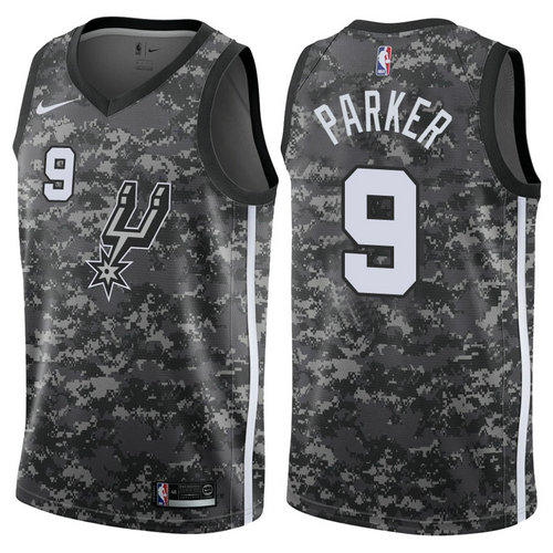 maglia basket tony parker 9 2017-2018 san antonio spurs nero