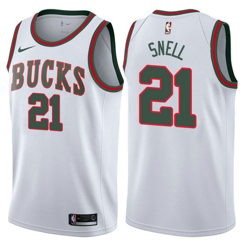 Maglia tony snell 21 2017-2018 Milwaukee Bucks bianca