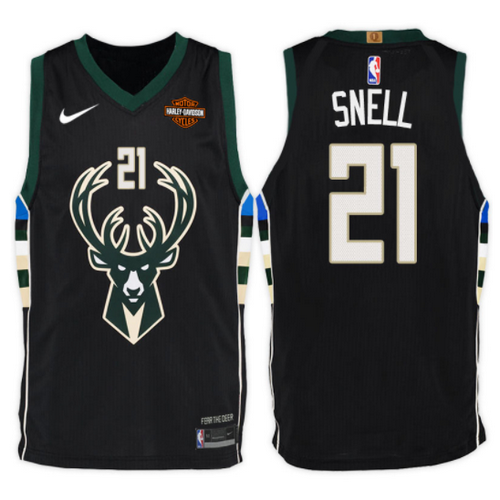 Maglia tony snell 21 2017-2018 Milwaukee Bucks nero