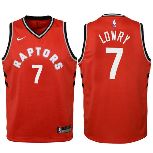 maglia toronto raptors bambino kyle lowry 7 2018 rosso