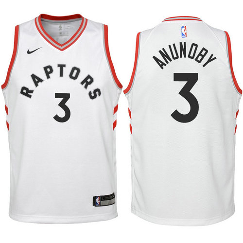 maglia toronto raptors bambino og anunoby 3 2018 bianca