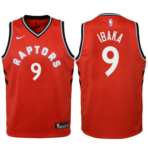 maglia toronto raptors bambino serge ibaka 9 2018 rosso