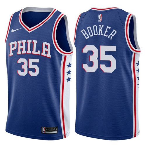 maglia trevor booker 35 2017-2018 philadelphia 76ers blu