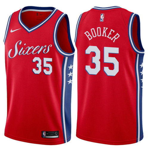 maglia trevor booker 35 2017-2018 philadelphia 76ers rosso