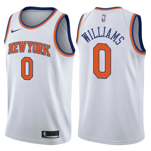 maglie troy williams 0 2017-2018 new york knicks bianca