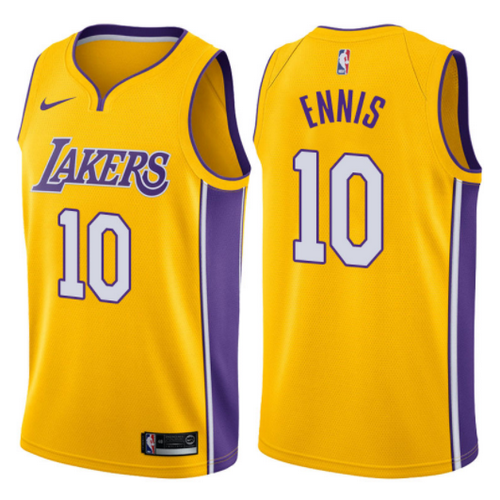 canotta tyler ennis 10 2017-2018 los angeles lakers giallo