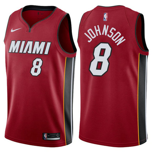 maglia tyler johnson 8 2017-2018 miami heat rosso