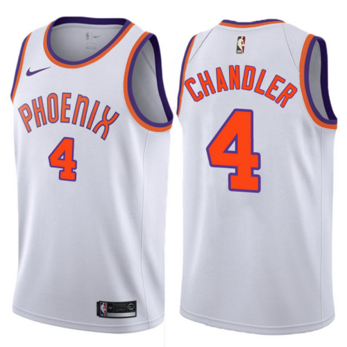 maglia tyson chandler 4 2017-2018 phoenix suns bianca