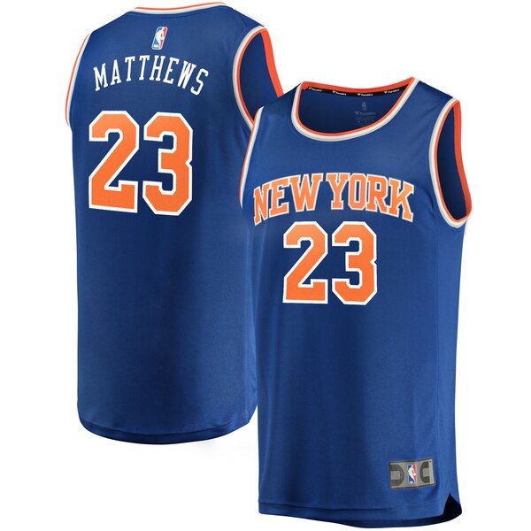 canotta basket wesley matthews 23 2020 new york knicks blu