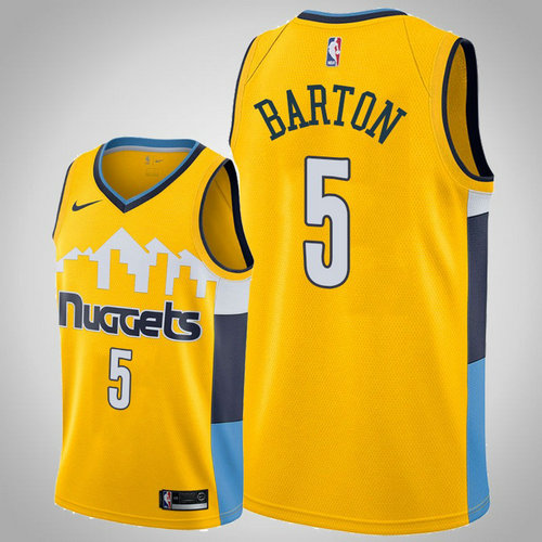 maglia will barton 5 2018-2019 denver nuggets giallo