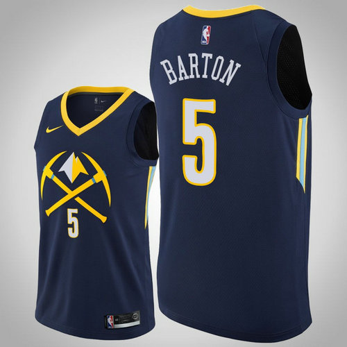 maglia will barton 5 2018-2019 denver nuggets navy