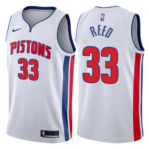 maglia willie reed 33 2017-2018 detroit pistons bianca