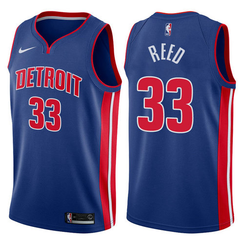 maglia willie reed 33 2017-2018 detroit pistons blu