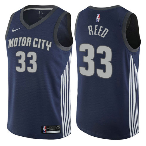 maglia willie reed 33 2017-2018 detroit pistons navy