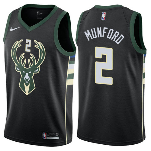 Maglia xavier munford 2 2017-2018 Milwaukee Bucks nero