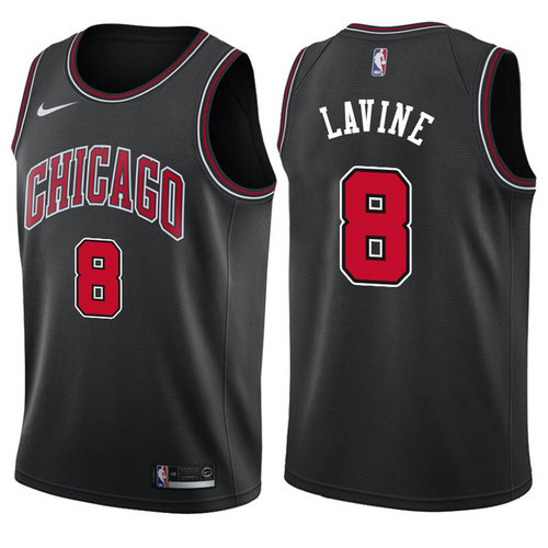 canotta basket zach lavine 8 2017-2018 chicago bulls nero