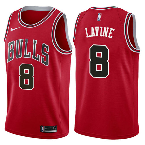 canotta basket zach lavine 8 2017-2018 chicago bulls rosso