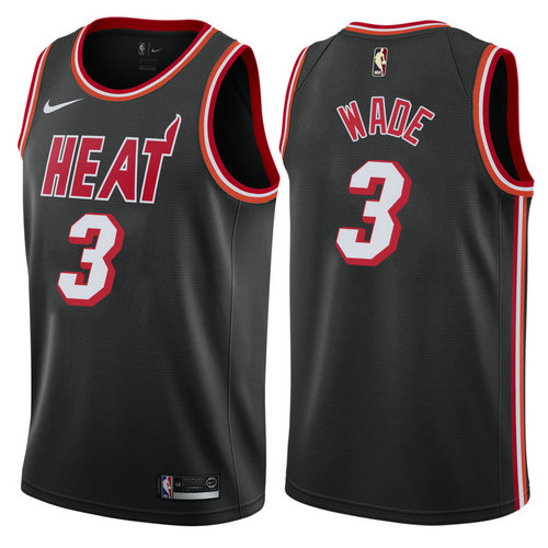 maglia dwyane wade 3 2017-2018 miami heat nero