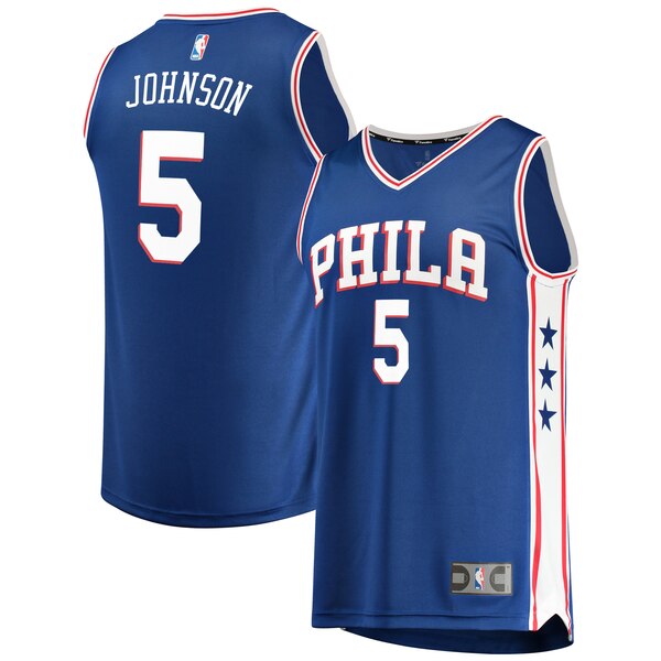 maglia amir johnson 5 2020 philadelphia 76ers blu