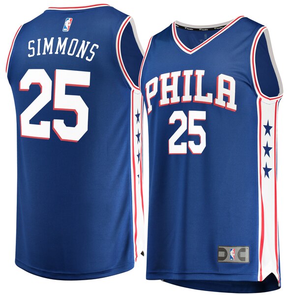 maglia basket ben simmons 25 2020 philadelphia 76ers blu