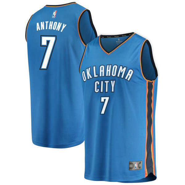 maglia Carmelo Anthony 7 2019 oklahoma city thunder Blu