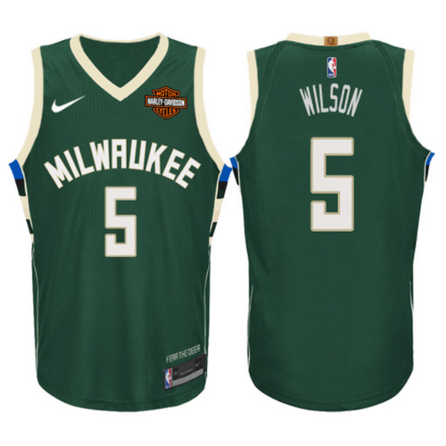 Maglia D,J. wilson 5 2017-2018 Milwaukee Bucks verde