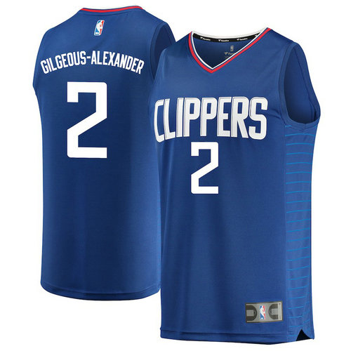 maglia basket Gilgeous Alexander 2 2018-2019 los angeles clippers blu