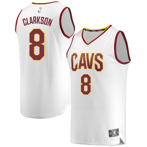 canotta nba Jordan Clarkson 8 2018-2019 cleveland cavaliers bianca