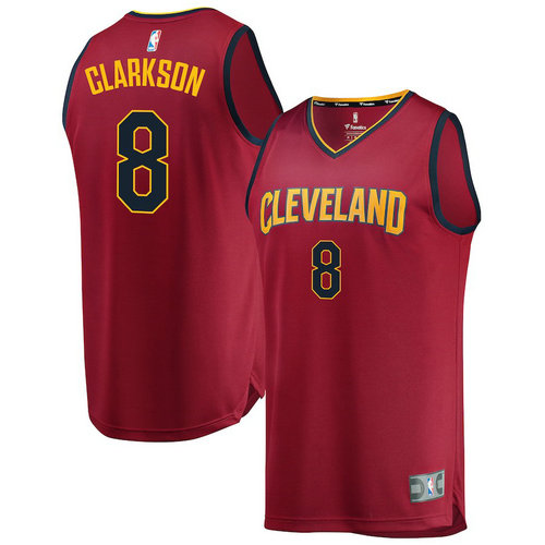 canotta nba Jordan Clarkson 8 2018-2019 cleveland cavaliers rosso