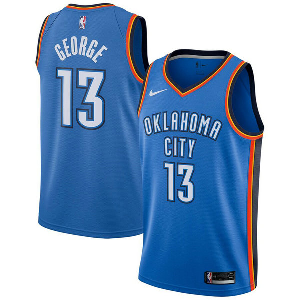 maglia Paul George 13 2019 oklahoma city thunder Blu