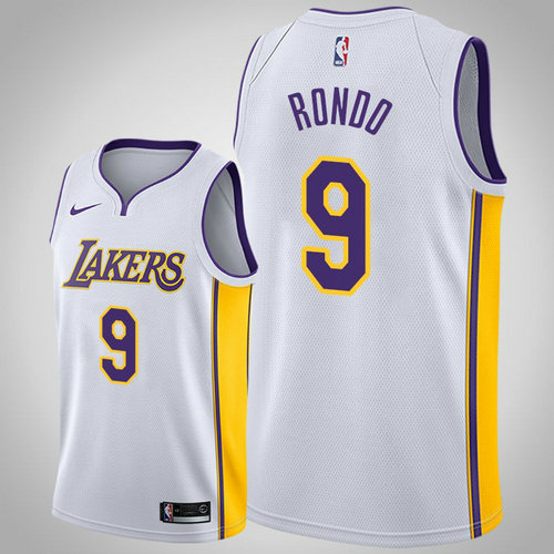 maglia Rajon Rondo 9 2018-2019 los angeles lakers bianca