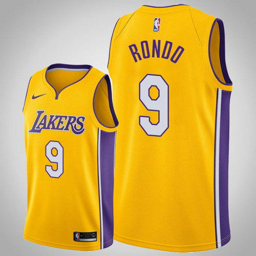 maglia Rajon Rondo 9 2018-2019 los angeles lakers giallo