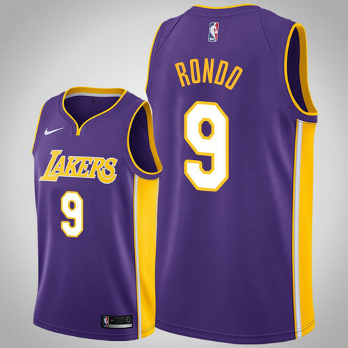 maglia Rajon Rondo 9 2018-2019 los angeles lakers porpora