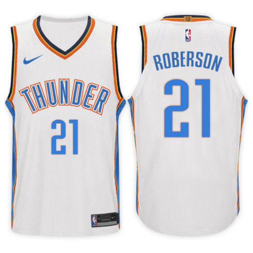 maglia andre roberson 21 2017-2018 oklahoma city thunder bianca