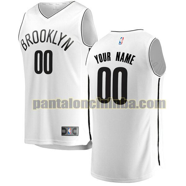 maglia bambino basket Custom 0 brooklyn nets bianca 2020