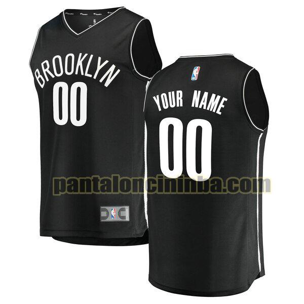 maglia bambino basket Custom 0 brooklyn nets nero 2020