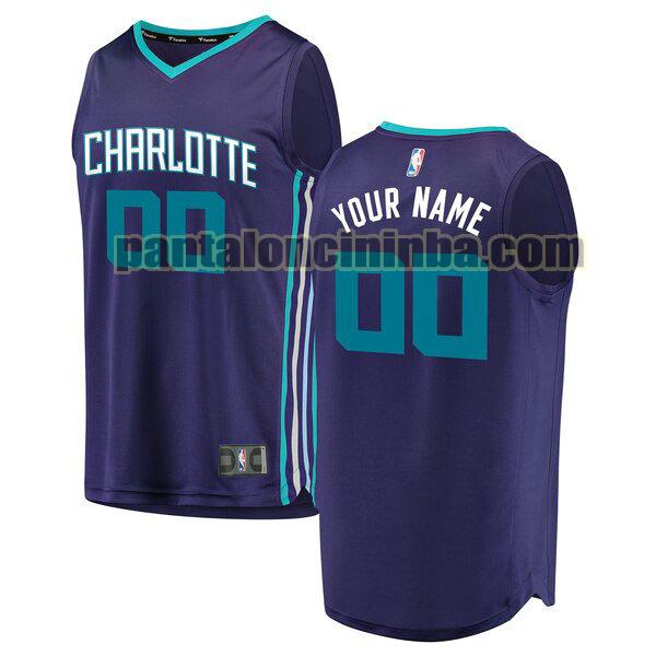 maglia bambino basket Custom 0 charlotte hornets porpora 2020