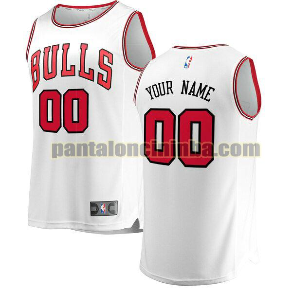 maglia bambino basket Custom 0 chicago bulls bianca 2020