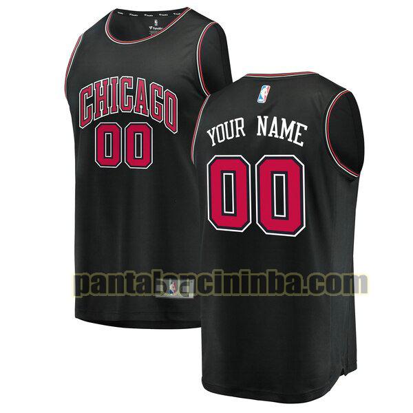 maglia bambino basket Custom 0 chicago bulls nero 2020