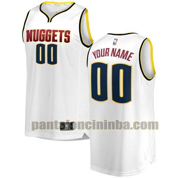 maglia bambino basket Custom 0 denver nuggets bianca 2020