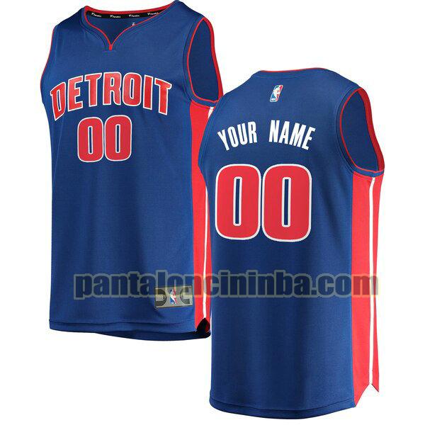 maglia bambino basket Custom 0 detroit pistons blu 2020