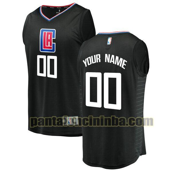 maglia bambino basket Custom 0 la clippers nero 2020