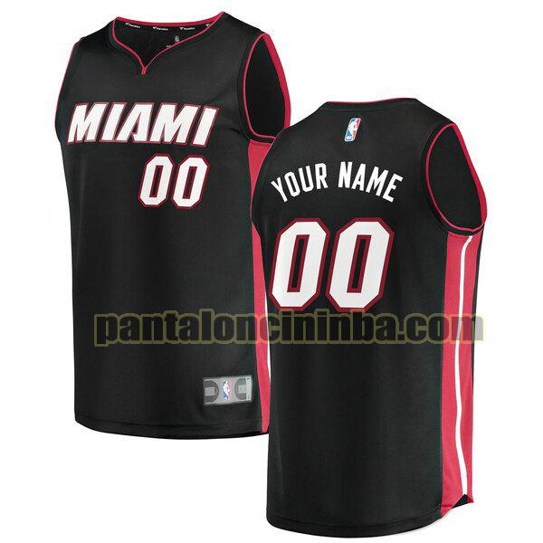 maglia bambino basket Custom 0 miami heat nero 2020