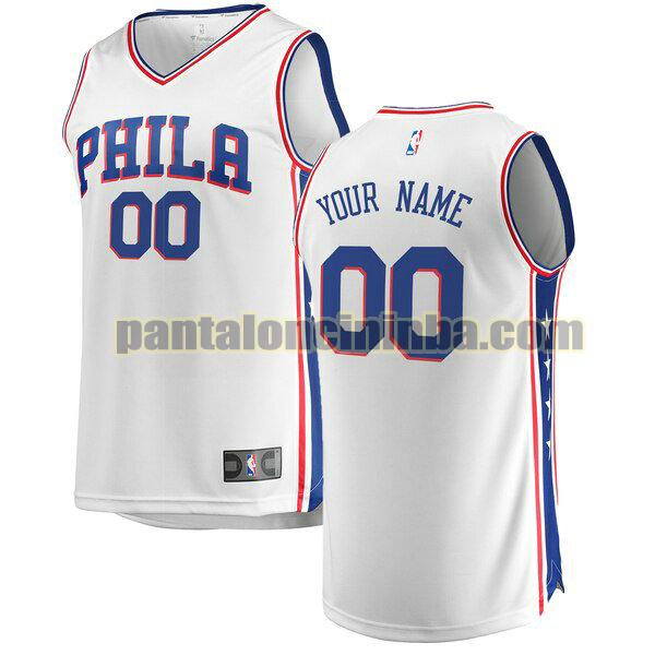 maglia bambino basket Custom 0 philadelphia 76ers bianca 2020