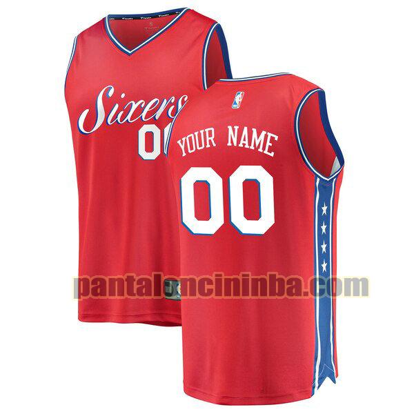 maglia bambino basket Custom 0 philadelphia 76ers rosso 2020