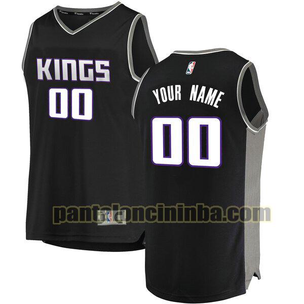 maglia bambino basket Custom 0 sacramento kings nero 2020