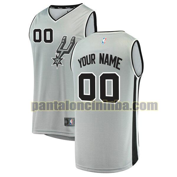 maglia bambino basket Custom 0 san antonio spurs grigio 2020